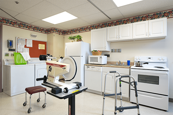 Activities of daily living room at UPMC Jameson Inpatient Rehab